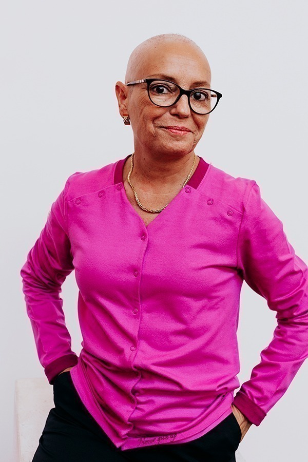 T-shirt cancer femme port-à-cath® personnalisé magnolia