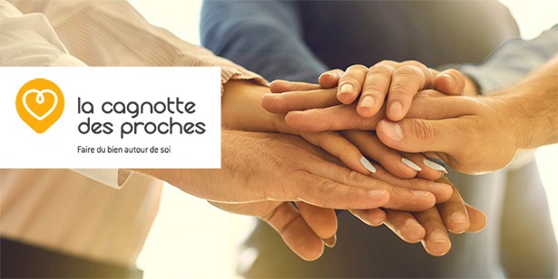 le visuel de la cagnotte des proches, initiative pour aider un proche malade